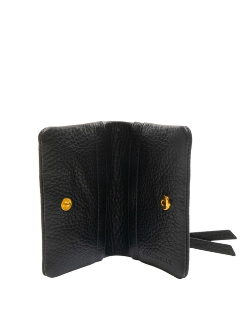 SOFTY Hammered leather card holder Black - Women’s Wallets