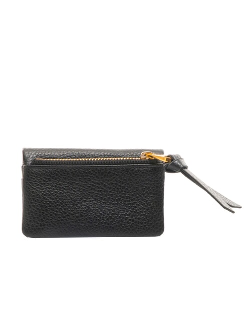 SOFTY Hammered leather card holder Black - Women’s Wallets