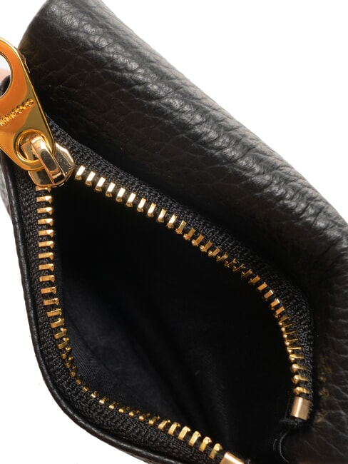 SOFTY Hammered leather card holder Black - Women’s Wallets