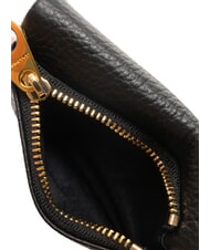 COCCINELLE SOFTY Hammered leather card holder Black - Women’s Wallets - 4