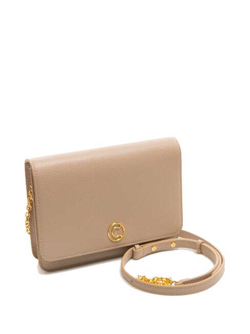 TULIP Hammered leather shoulder bag powder pink - Women’s Bags