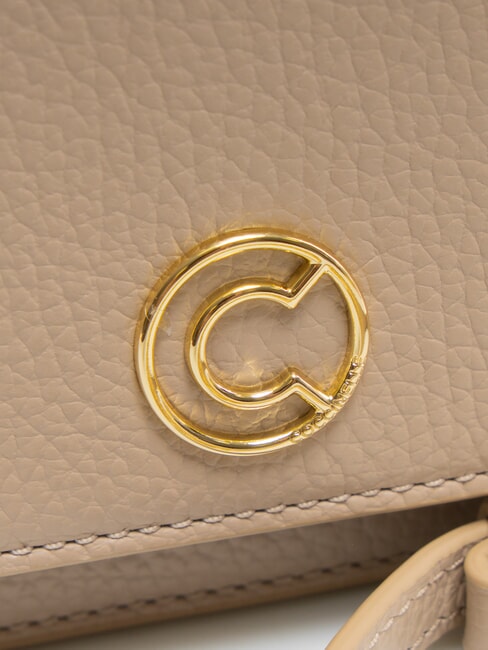 TULIP Hammered leather shoulder bag powder pink - Women’s Bags