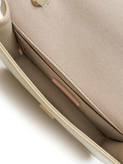 TULIP Hammered leather shoulder bag celadon green - Women’s Bags