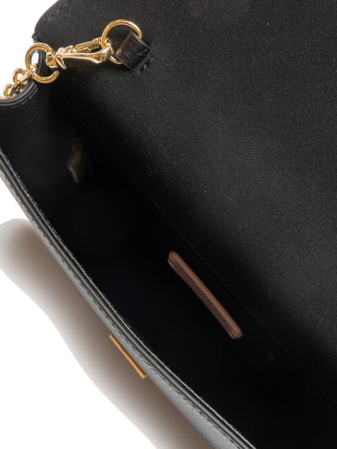 TULIP Hammered leather shoulder bag Black - Women’s Bags