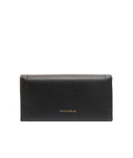 COCCINELLE TALEA Hammered leather continental wallet Black - Women’s Wallets - 3