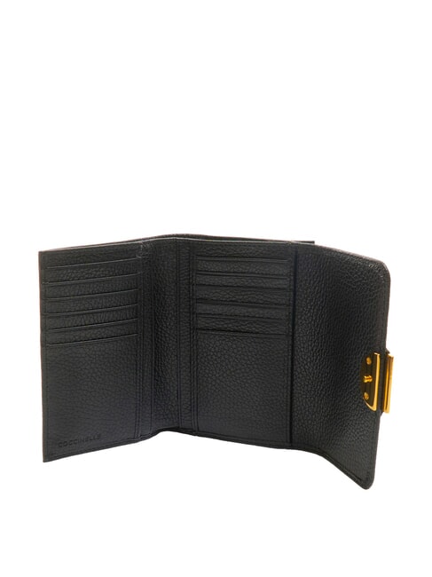 TALEA Medium hammered leather wallet Black - Women’s Wallets
