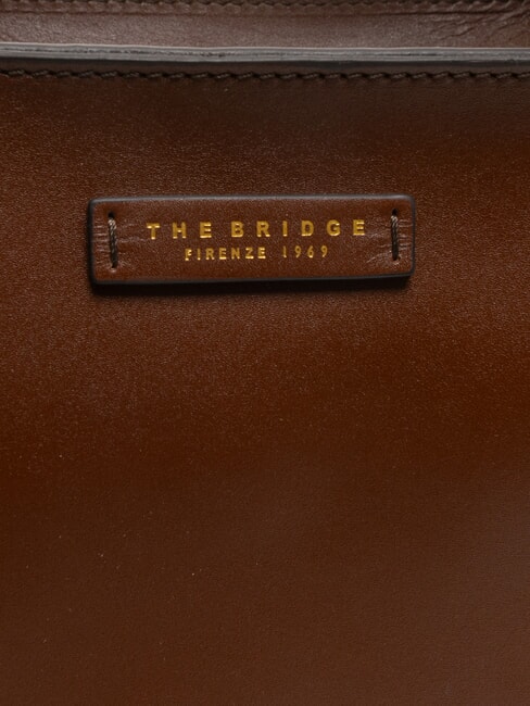 LUCIA Leather shoulder shopping bag BROWN - Women’s Bags