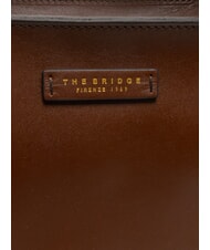 THE BRIDGE LUCIA Leather shoulder shopping bag BROWN - Women’s Bags - 3