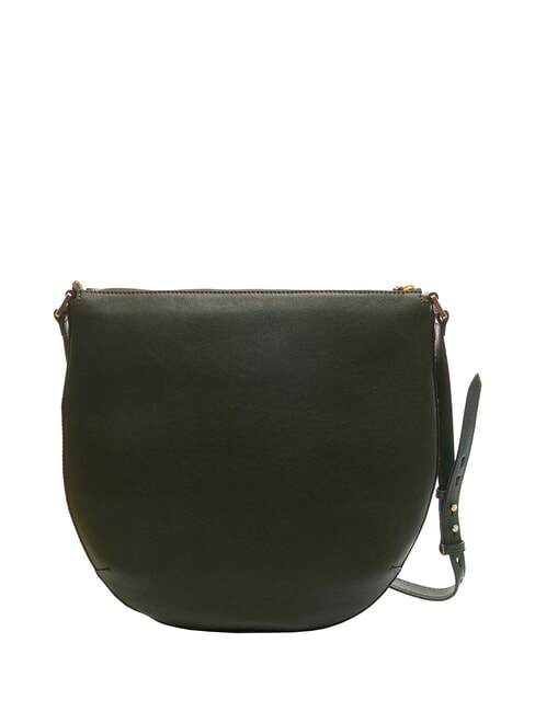 AMELIA Leather shoulder bag derby green gold badge - Women’s Bags