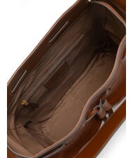 THE BRIDGE CARLOTTA Leather satchel bag with pockets BROWN - Women’s Bags - 4