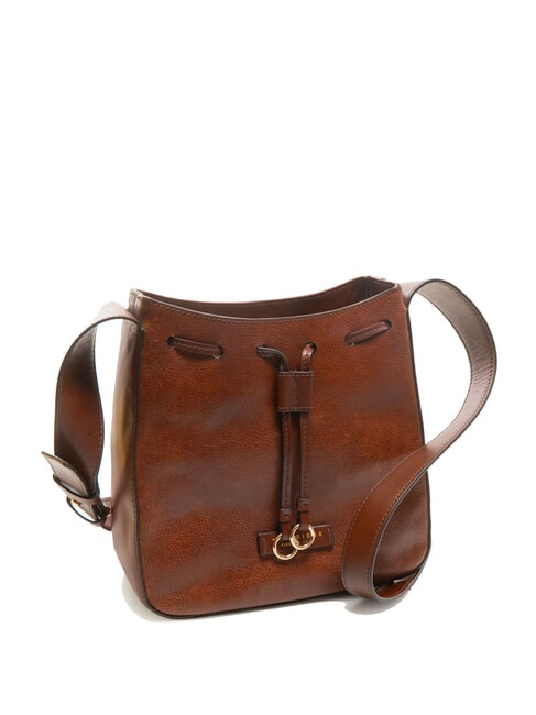 CARLOTTA Leather Bucket Bag BROWN - Women’s Bags