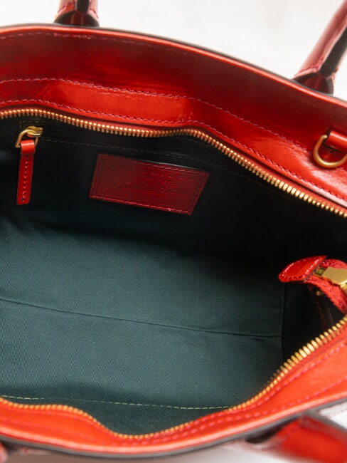 FIONA Leather tote bag with shoulder strap flamenco abb. gold - Women’s Bags