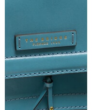 THE BRIDGE ELBA Leather bag with shoulder flap ocean blue ykk 370 - Women’s Bags - 3