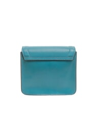 THE BRIDGE ELBA Leather bag with shoulder flap ocean blue ykk 370 - Women’s Bags - 4