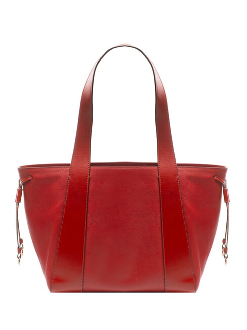 CARLOTTA Leather shoulder shopping bag cherry / gold - Women’s Bags