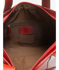 THE BRIDGE CARLOTTA Leather shoulder shopping bag cherry / gold - Women’s Bags - 5