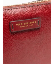 THE BRIDGE CARLOTTA Leather beauty case currant / gold - Beauty Case - 3