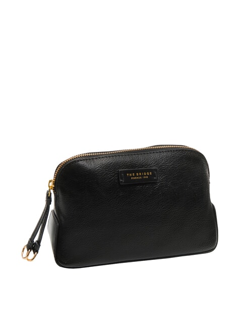 CARLOTTA Leather beauty case Black Gold - Beauty Case