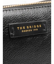 THE BRIDGE CARLOTTA Leather beauty case Black Gold - Beauty Case - 3