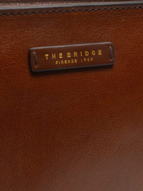 LUCIA Leather shoulder shopping bag BROWN - Women’s Bags