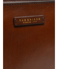 THE BRIDGE LUCIA Leather shoulder shopping bag BROWN - Women’s Bags - 3