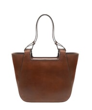 THE BRIDGE LUCIA Leather shoulder shopping bag BROWN - Women’s Bags - 4