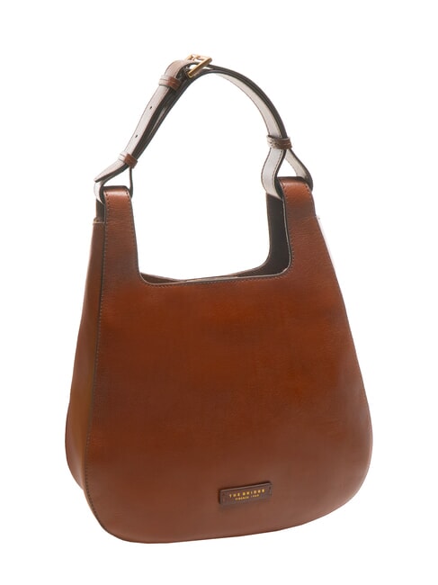 LUCIA Leather Hobo Shoulder Bag BROWN - Women’s Bags