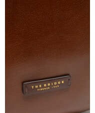 THE BRIDGE LUCIA Leather Hobo Shoulder Bag BROWN - Women’s Bags - 3