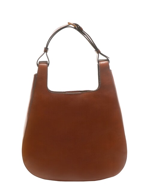 LUCIA Leather Hobo Shoulder Bag BROWN - Women’s Bags