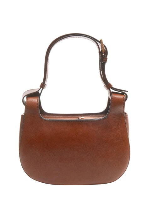 LUCIA Small leather shoulder bag BROWN - Women’s Bags