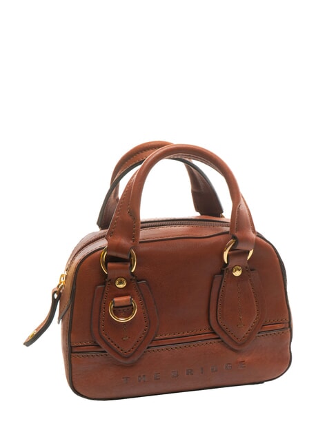 DAPHNE Mini leather trunk bag BROWN - Women&rsquo;s Bags