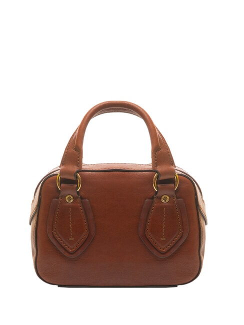DAPHNE Mini leather trunk bag BROWN - Women&rsquo;s Bags