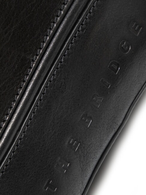 DAPHNE Leather camera case bag Black Gold - Women’s Bags