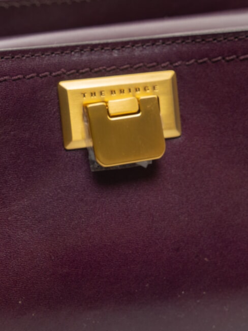 FEDERICA Leather shoulder bag grape abb. gold - Women’s Bags