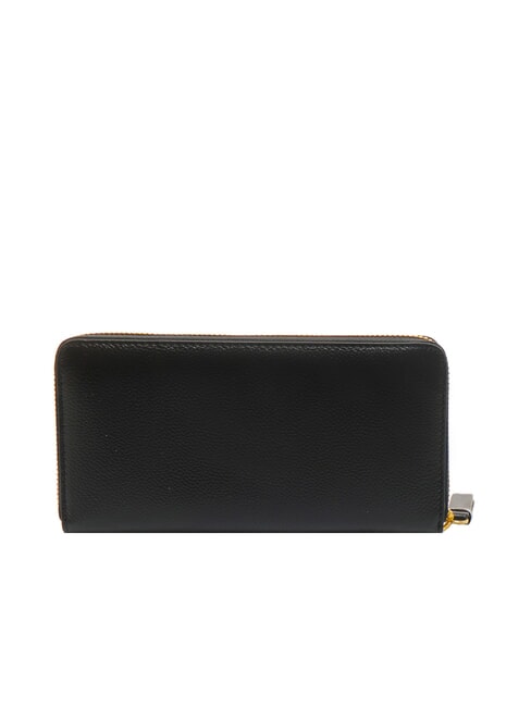AMELIA Large zip around wallet Black Gold - Women’s Wallets