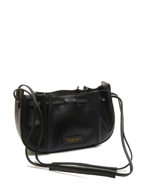 CAMILLA Leather Bucket Bag Black Gold - Women’s Bags