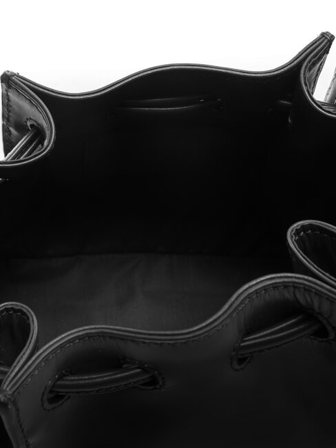 CAMILLA Leather Bucket Bag Black Gold - Women’s Bags