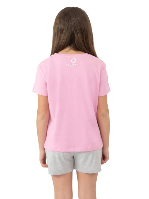 GRIGES T-shirt and Bermuda shorts set pink/grey melange - Children's tracksuits