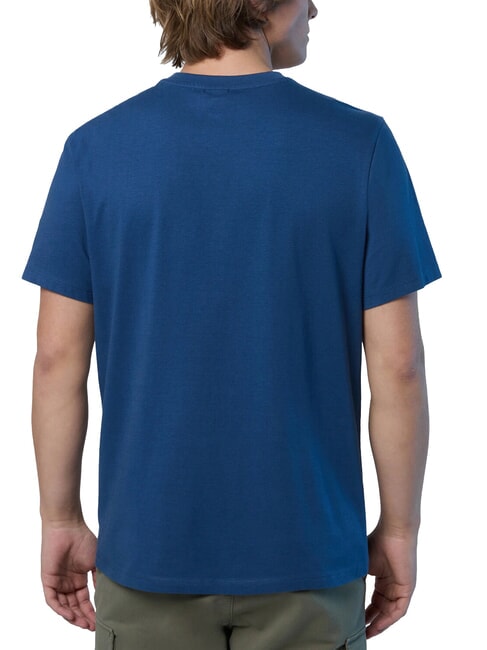 LINE PRINT Cotton T-shirt with maxi print dark denim - T-shirt