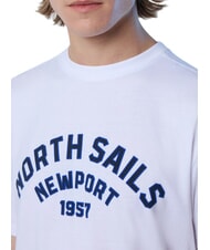 NORTH SAILS NEWPORT Cotton T-shirt with arch logo white - T-shirt - 3