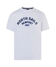 NORTH SAILS NEWPORT Cotton T-shirt with arch logo white - T-shirt - 4