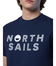 NORTH SAILS LINE PRINT Cotton T-shirt with maxi print navy blue - T-shirt - 3