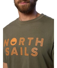NORTH SAILS LINE PRINT Cotton T-shirt with maxi print dusty olive - T-shirt - 3