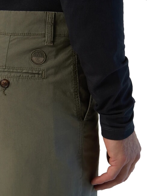 FREEDOM Cotton chino shorts dusty olive - Trousers