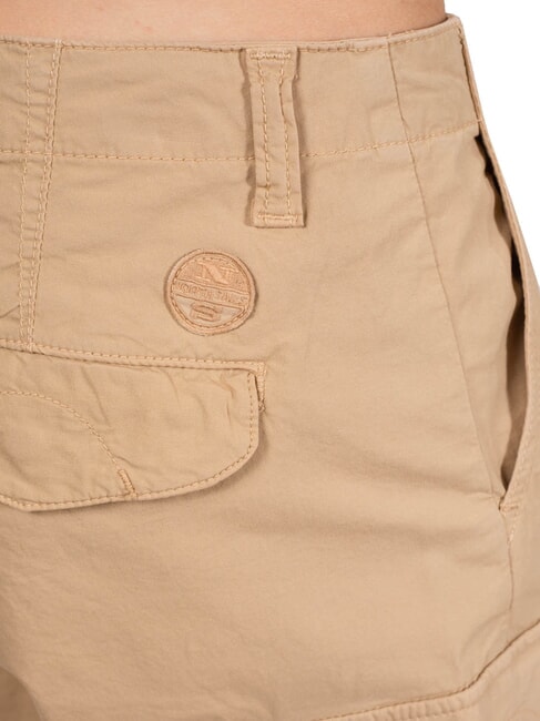 AMERICA Cotton cargo shorts honey - Trousers