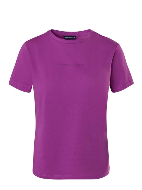 BASIC Short-sleeved cotton T-shirt mauve - T-shirt