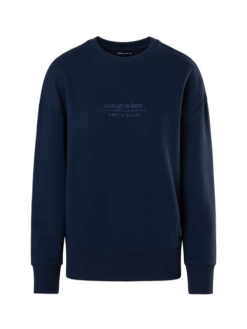BASIC Cotton crewneck sweatshirt navy blue - Women's Sweatshirts