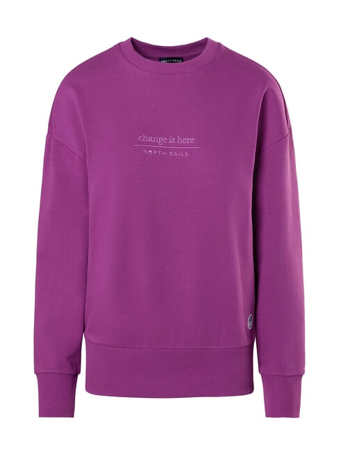BASIC Cotton crewneck sweatshirt mauve - Women's Sweatshirts