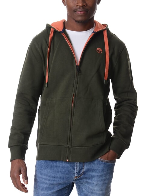 LOGO Full zip hoodie forest green - Sweatshirts