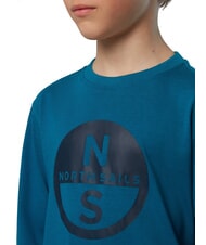 NORTH SAILS GRAPHIC KIDS Long sleeve cotton shirt water green - Child T-shirt - 3